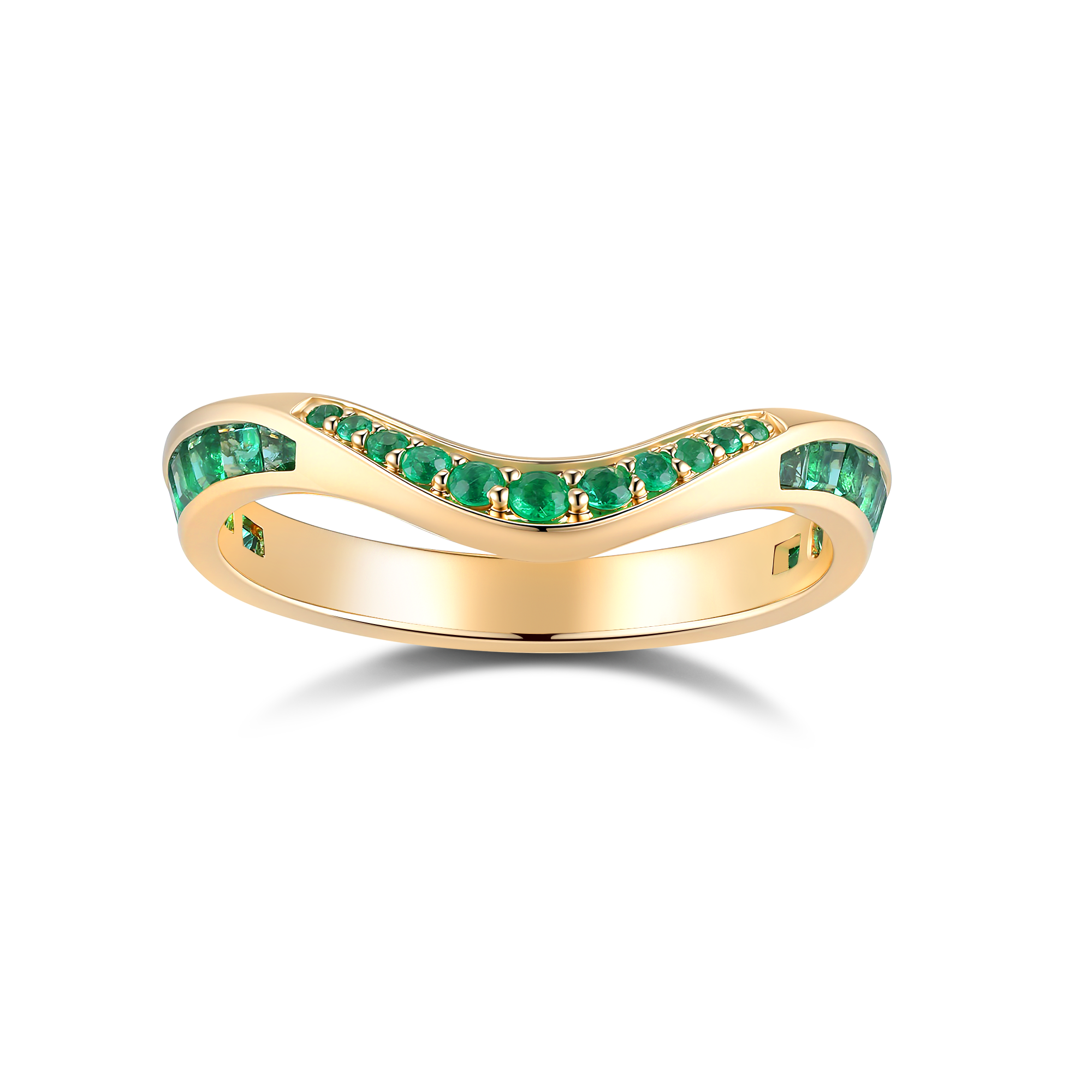 EMERALD STREAM WEDDING BAND