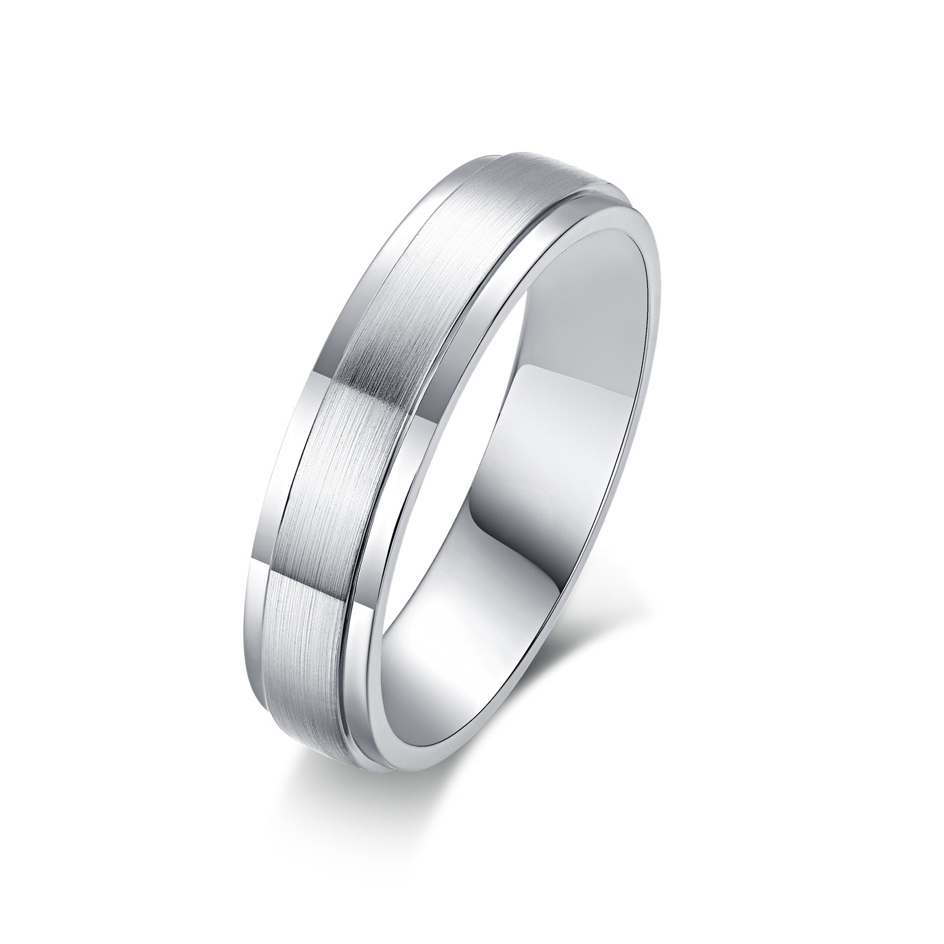 BRUSHED PLATINUM MEN’S WEDDING BAND