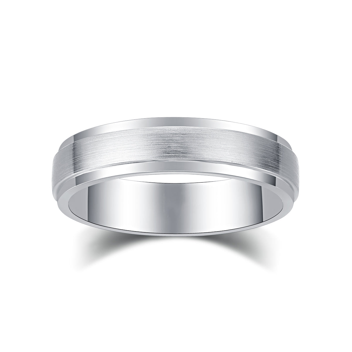BRUSHED PLATINUM MEN’S WEDDING BAND