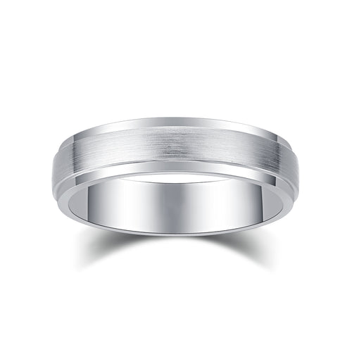 BRUSHED PLATINUM MEN’S WEDDING BAND