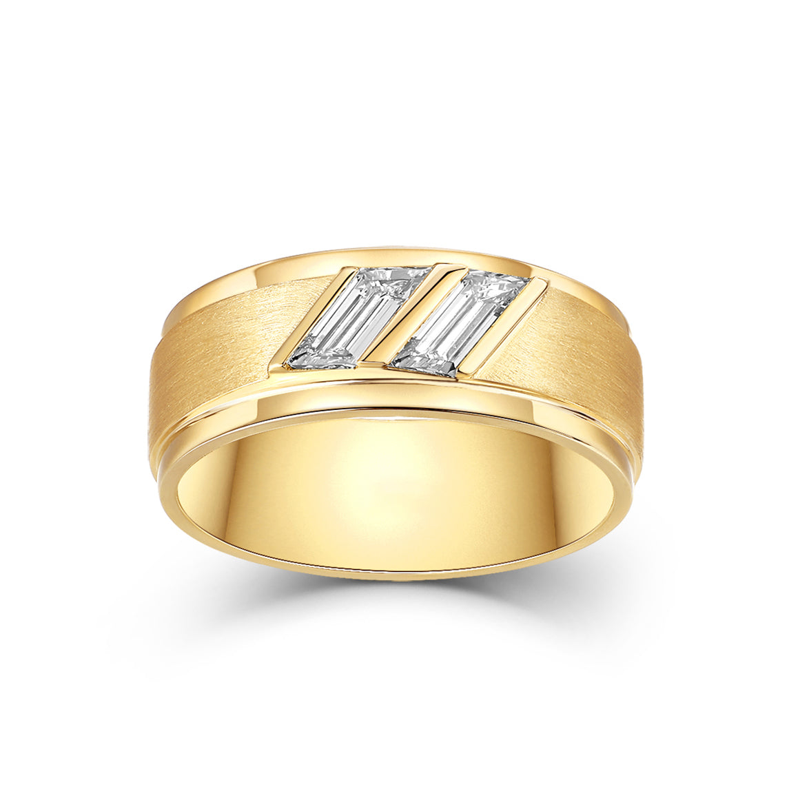 DOUBLE BAGUETTE DIAMOND MEN’S WEDDING BAND